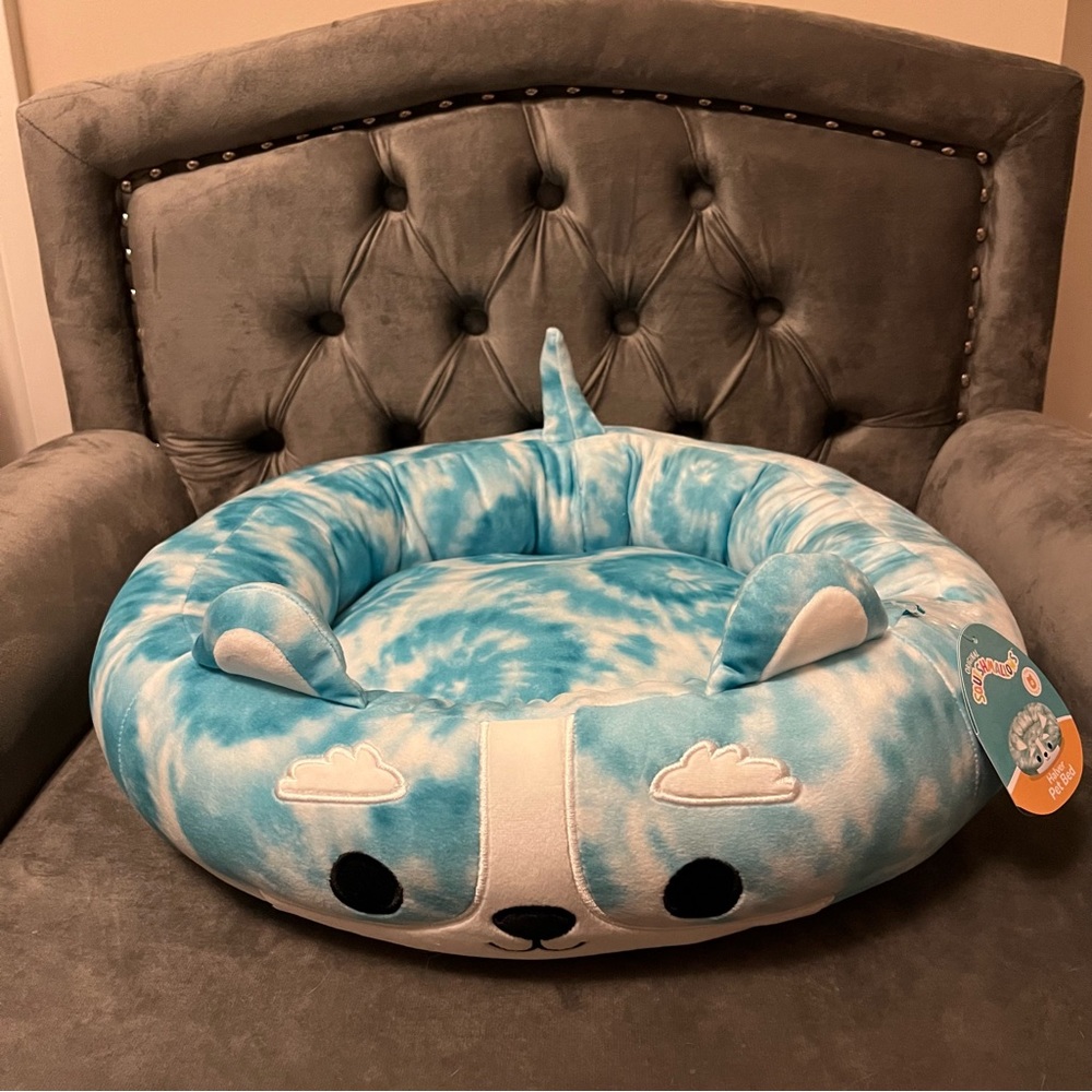 Squishmallow Halver Pet Bed, Dog Corgi 🐶, Dog Cat Bed, Tie Dye, 18” New